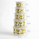 Lemon Pattern Metal Tupperware Set - 5 Pcs